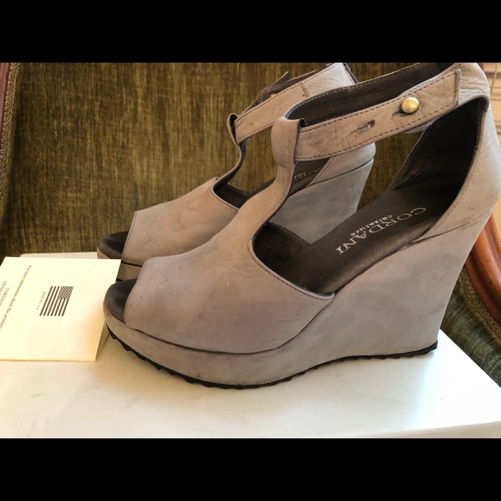 Cordani Calzature grey wedge ankle strap sandal